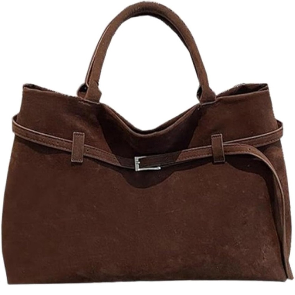 Elegant Brown Faux Suede Fall Bag 👜🍂 - Picture 2 of 6